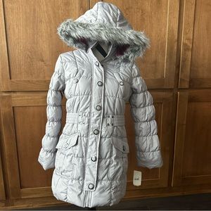 Urban Republic || light gray long puffer jacket